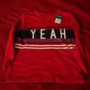 Long sleeve tee (red) 3-4 years boys